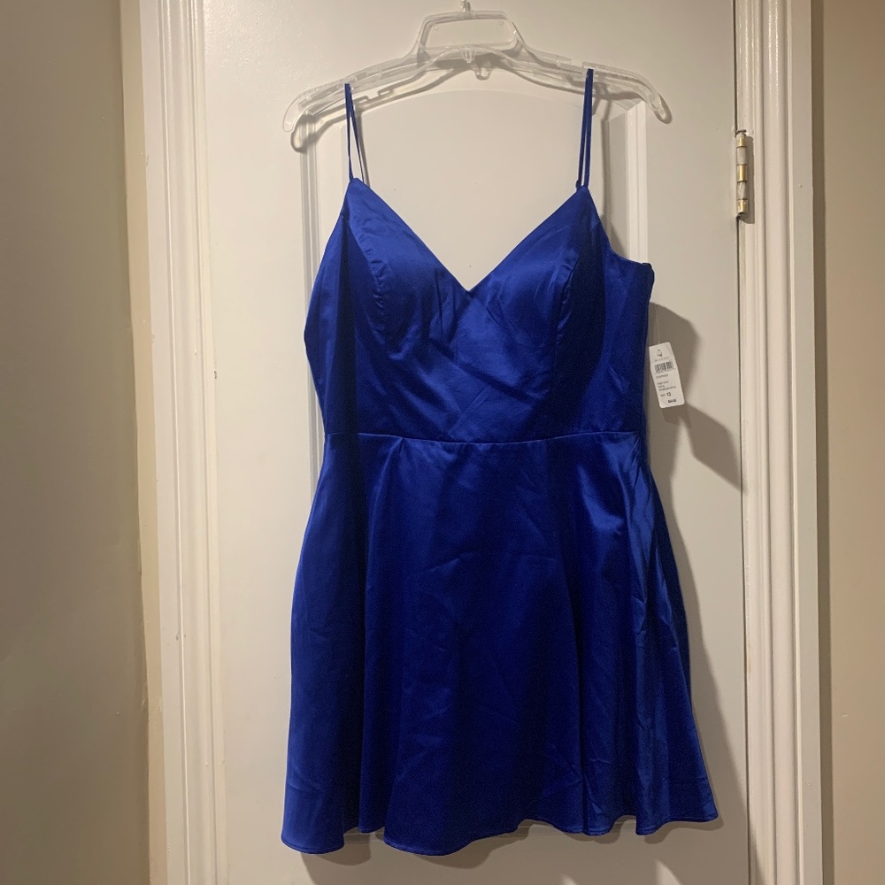 Royal blue cocktail dress